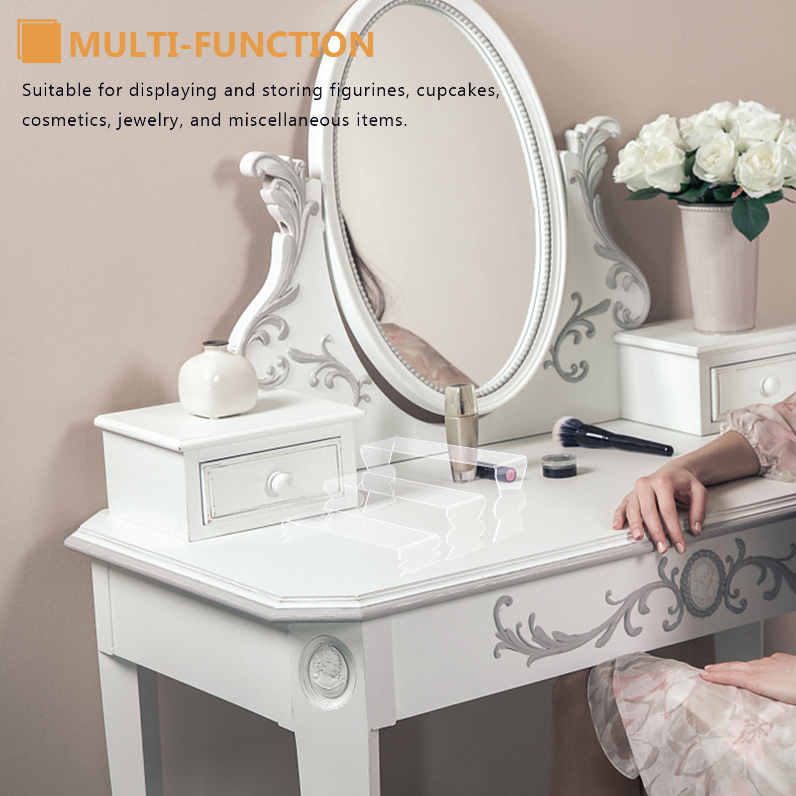 3Pcs Acrylic Display Stand Set - đánh giá và giá Display Risers Set